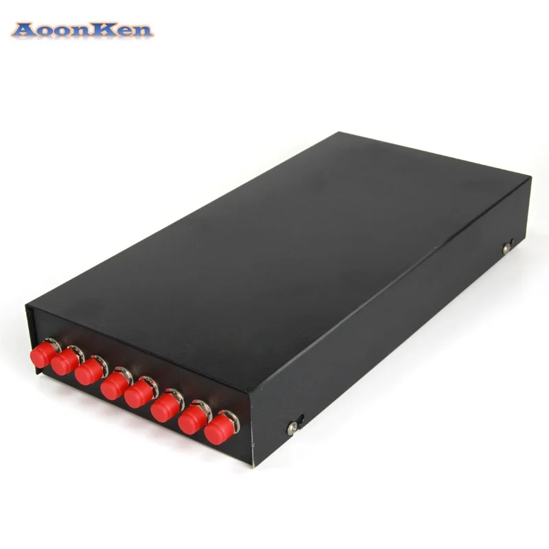 

8 Ports FC/UPC Fiber Optic Terminal Box 8 Core Desktop Type Splice Connection Box Cable Connector Box with Adapter Pigtail