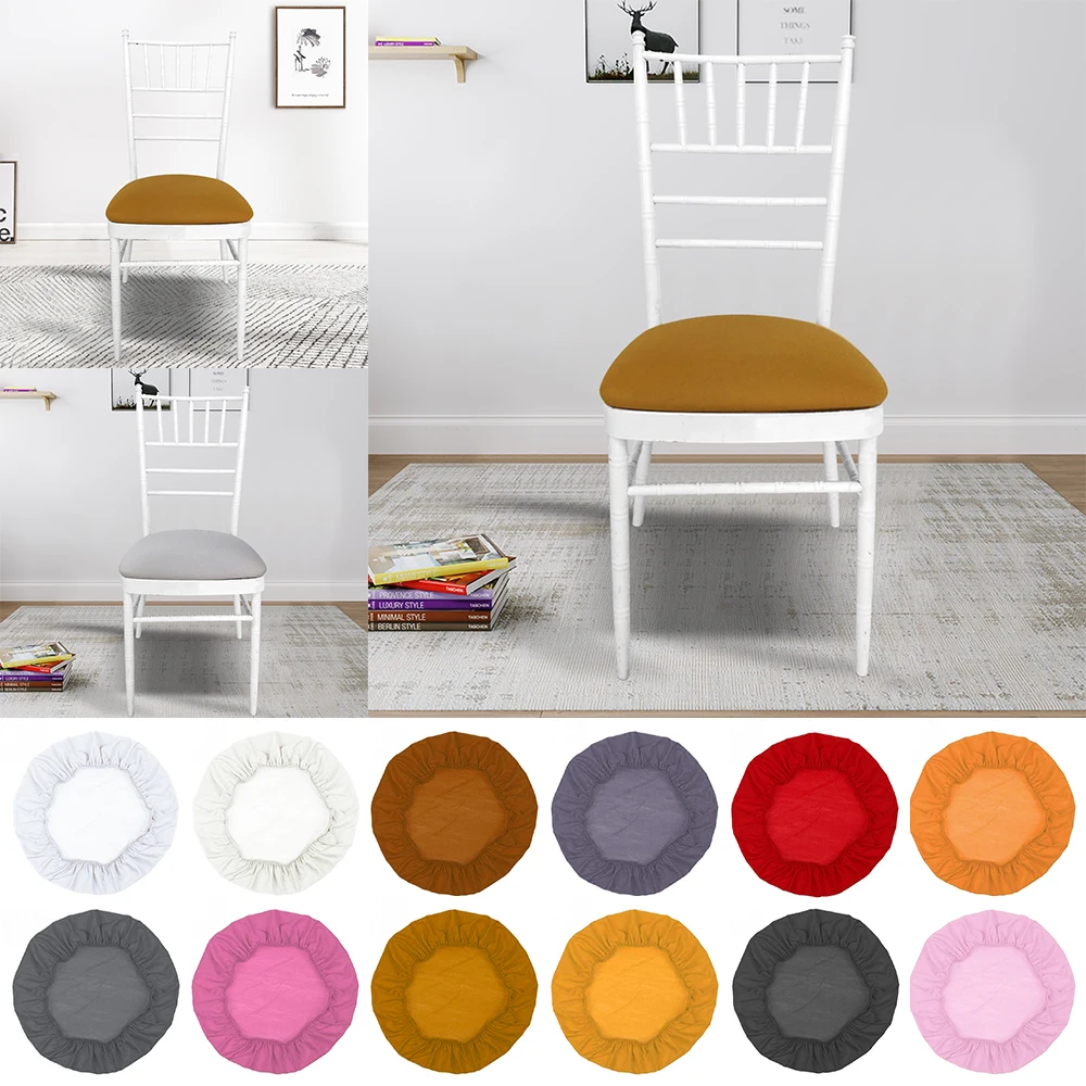 

Removable Spandex Elastic Chair Hood Seat Covers for 45-50cm Dining Room Wedding Banquet Chair Covers Decor Washable Slipcover