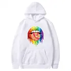 Женские худи с принтом радуги и губ, осенне-зимние пуловеры с длинным рукавом и графическим принтом, свитшот с капюшоном, одежда в эстетике