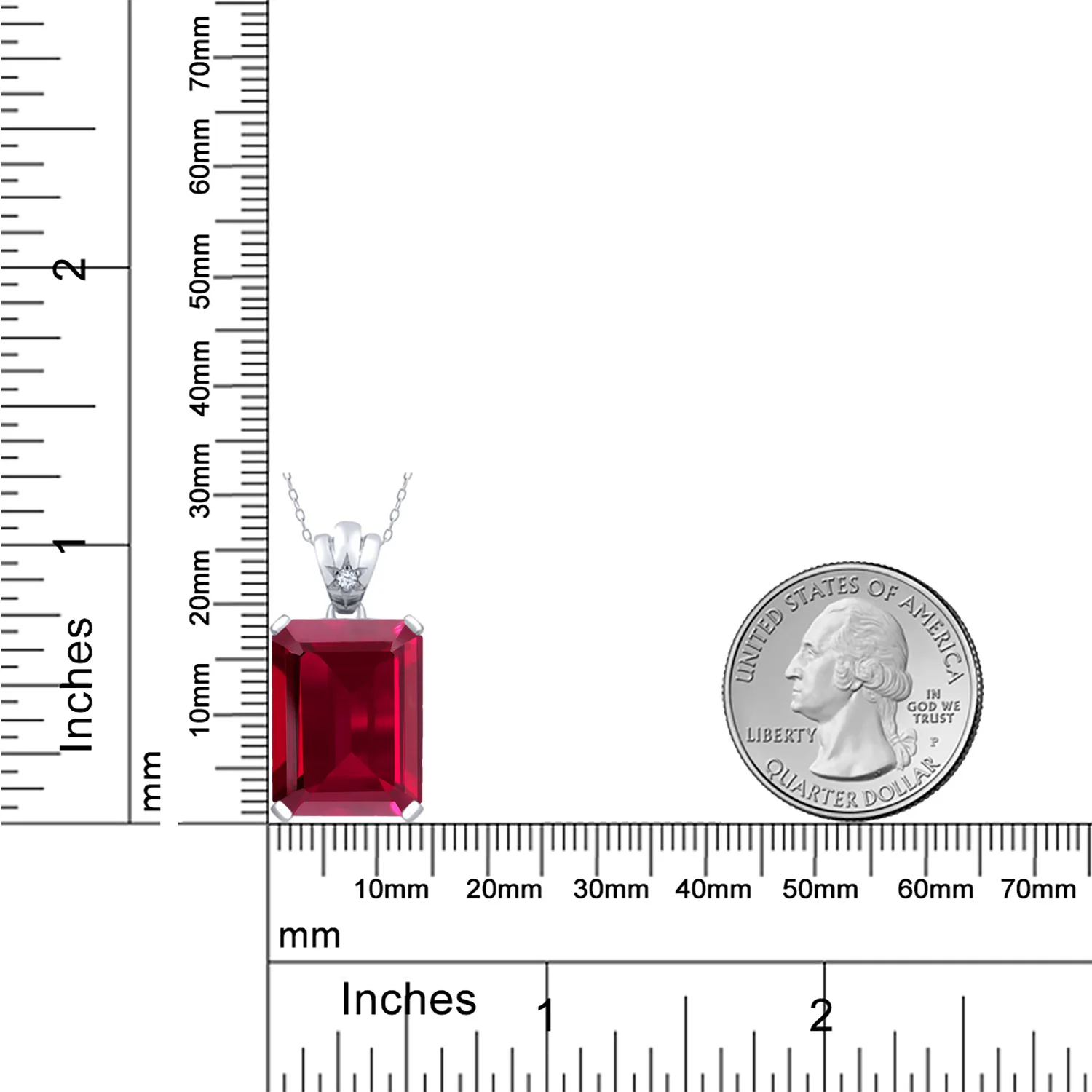 GemStoneKing 17 05 Ct Изумрудный красный драгоценный камень из рубина 925 пробы кулон