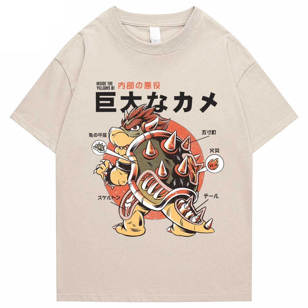 

2021 Japanese Men's T-shirt Samurai Turtle Cool Unisex Summer T-shirt Funny Print Streetwear Top&Tee European Size T-shirt Men