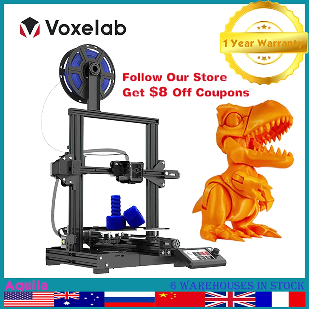 

3D-принтер Voxelab Aquila, высокоточный FDM принтер для домашнего использования, 220*220*250 мм