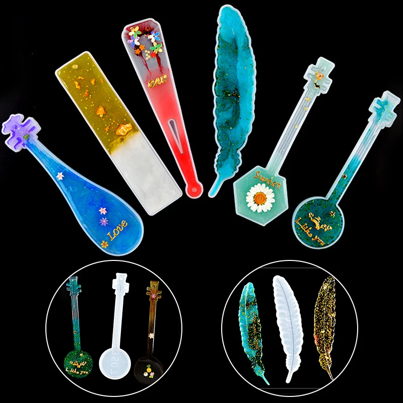 DIY Закладка для книги силиконовые формы сделать свой собственный книга Марк перо