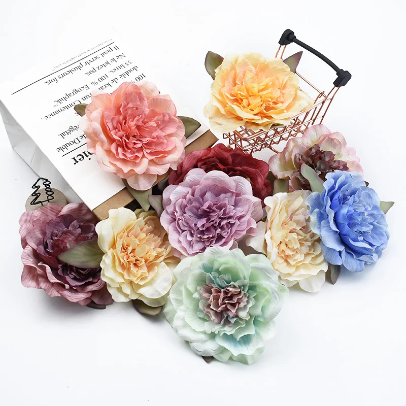 2/5/10 шт. шелковые цветы пиона для скрапбукинга|Искусственные и сухие цветы| |