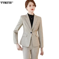 professional wear womens 2022 autumn and winter new ladies office suit interview work clothes slim trousers 2 piece