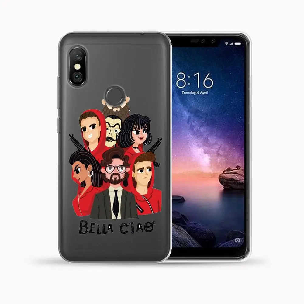 Чехол для Xiaomi Mi 9 A1 A2 A3 8 Pro 5X 6X силиконовый чехол с надписью La Casa de papel испанского ТВ