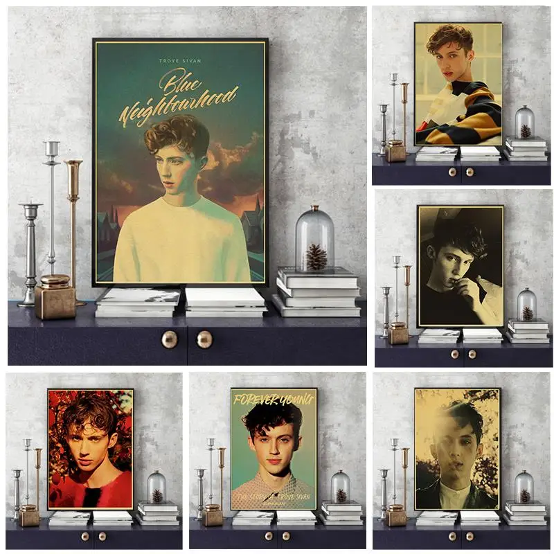 Австралия певец Troye Sivan альбом фото ретро постер ВИНТАЖНЫЙ ПЛАКАТ настенный Декор для дома Бар Кафе для детской комнаты
