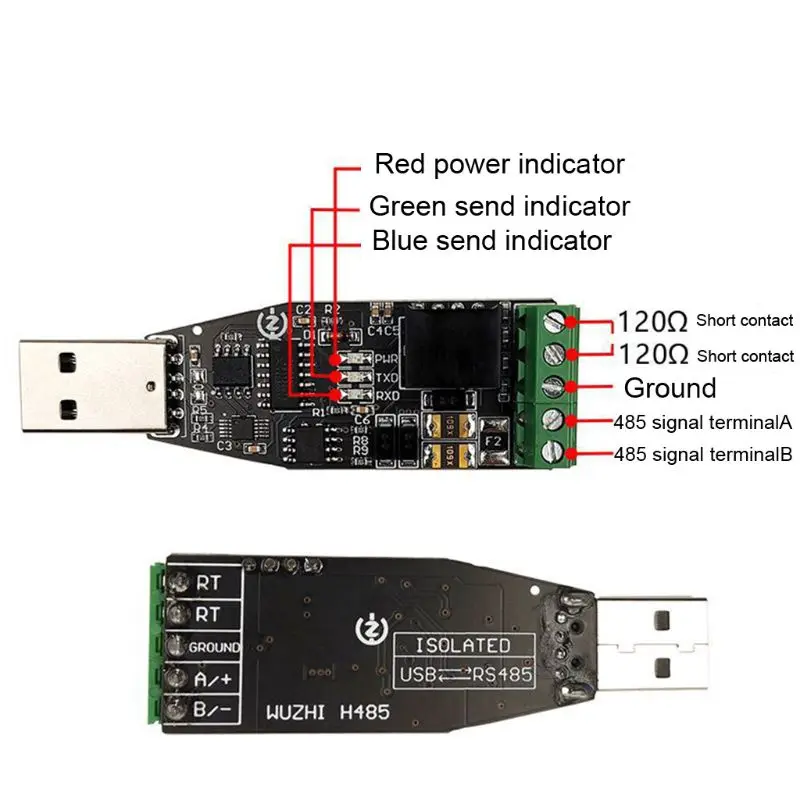 Изолированный промышленный модуль связи USB в RS485 преобразователь защиты