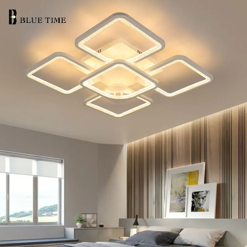 

Акрилосветодиодный ная люстра, современный потолочный светильник белого цвета для гостиной, спальни, кухни, домашнего освещения