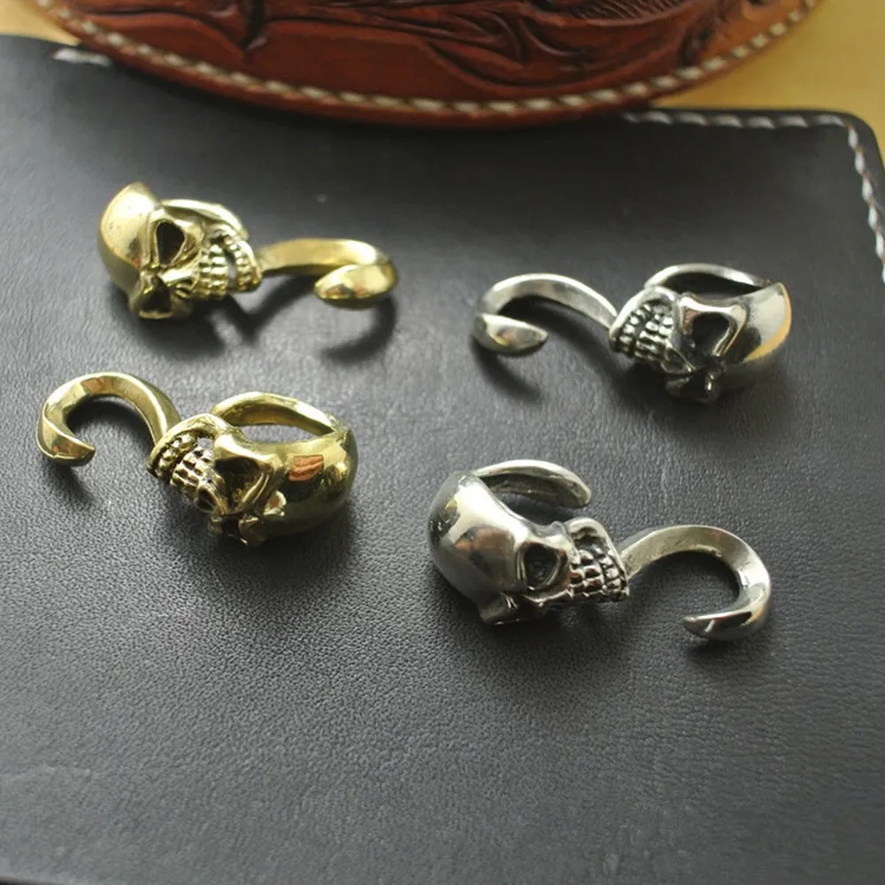 1 шт. S Форма крюк с черепом застежками Чистая латунь евреи Популярные craftselry