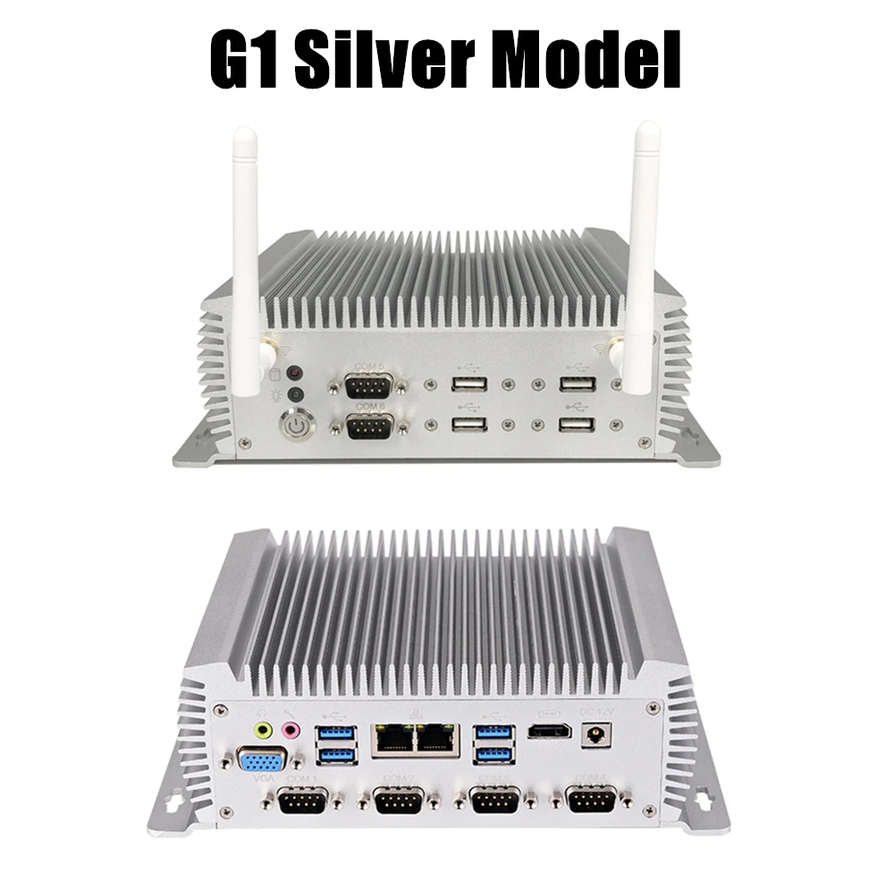 Topton G серия промышленный безвентиляторный мини ПК Win10 Intel i7 i5 i3 2955U 2 * Lans 6 COM USB Micro