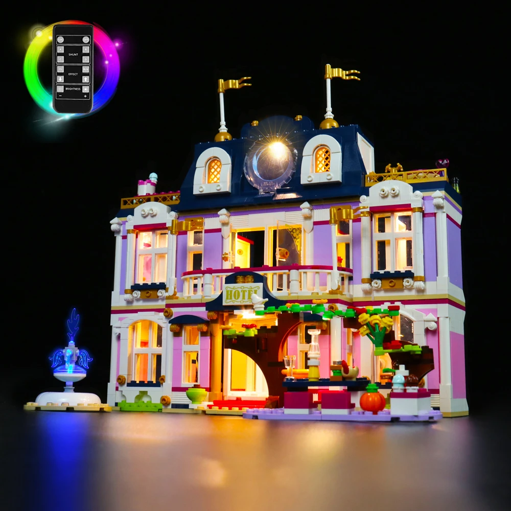 

Набор со светодиодсветильник кой BrickBling для 41684 года, модель здания «Харт-Лейк» для Grand Hotel коллекционные кубики Toy (не входит в комплект)