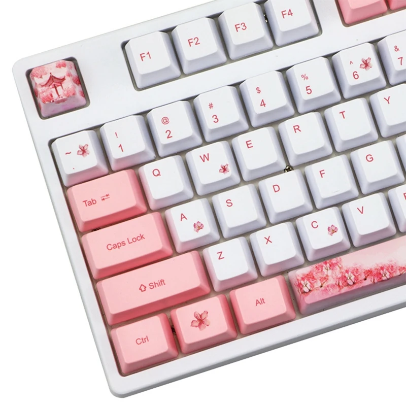 

5 Sides Dye-Sublimation 122 Keys PBT Keycaps Full Set Mechanical Keyboard Keycaps Ukiyo-E Sea Waves Keycaps