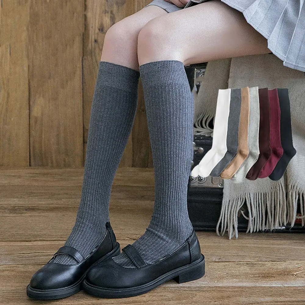 

Женские хлопковые носки в стиле Харадзюку, осенне-зимние длинные носки, повседневные плотные теплые носки, Дамский подарок, белые, черные, с...