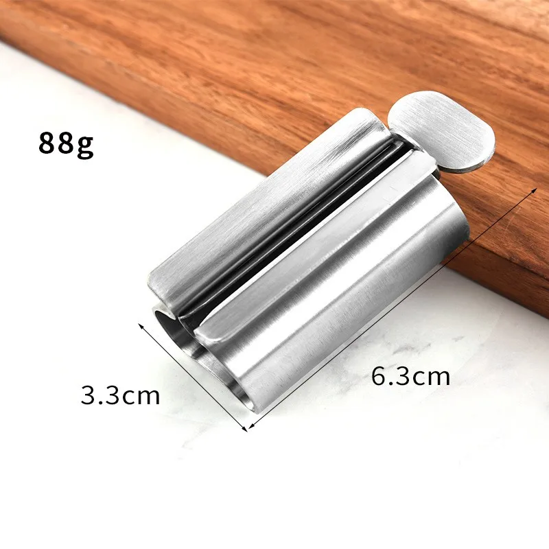 

1pcs Stainless Steel Toothpaste Squeezer Bathroom Accessories Facial Cleanser Toothpaste Tube Rolling Press Squeezer Dispenser