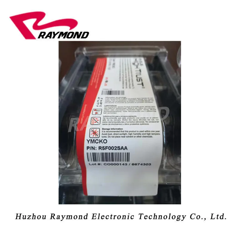 Оригинальная цветная лента Evolis R5F002SAA YMCKO 200 принты ленты для принтера evolis