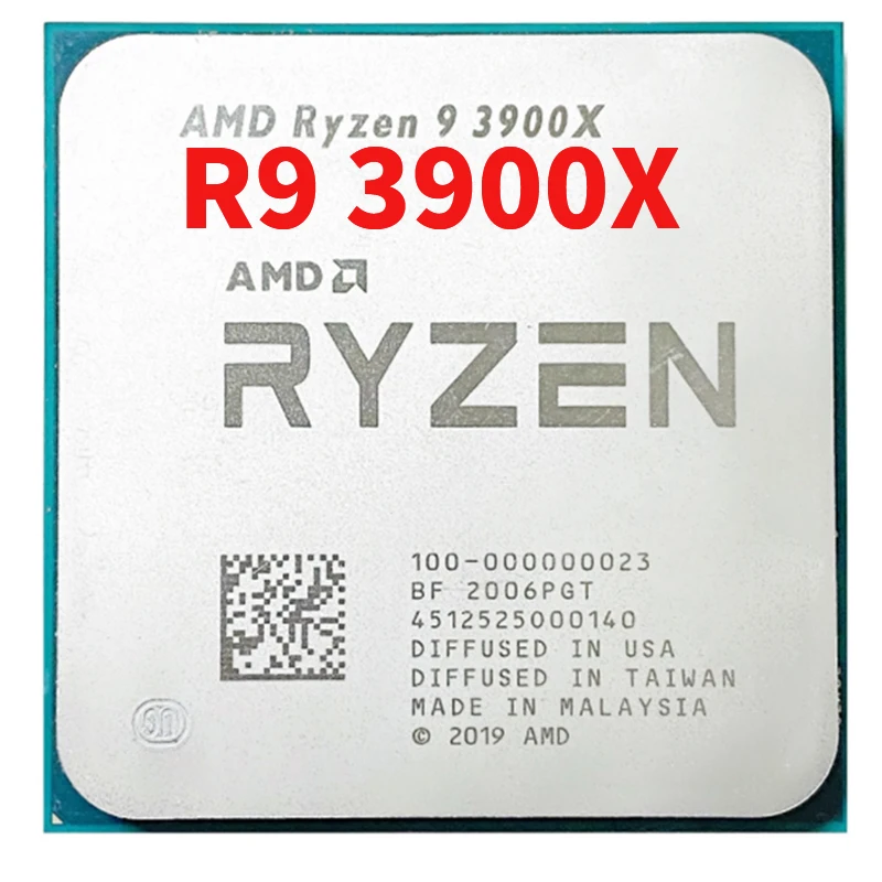 

Процессор AMD Ryzen 9 3900X R9 3900X 3,8 ГГц двенадцатиядерный 24-поточный процессор 7 нм L3 = 64M 100-000000023 разъем AM4 105 Вт