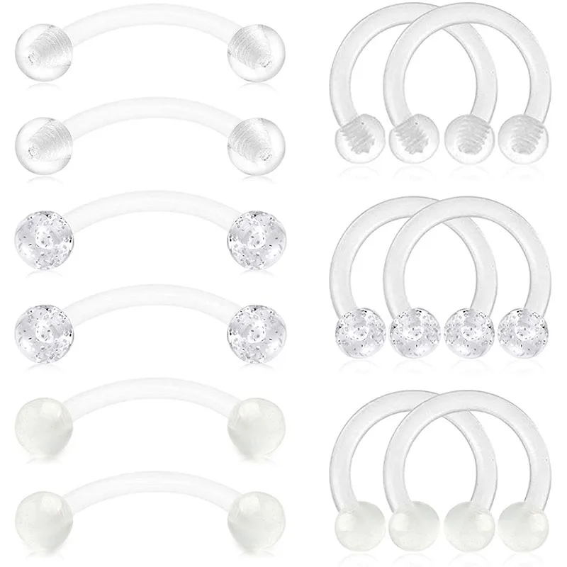 Прозрачные фиксаторы для перегородки хрящевая спираль Daith козелка серьги губ