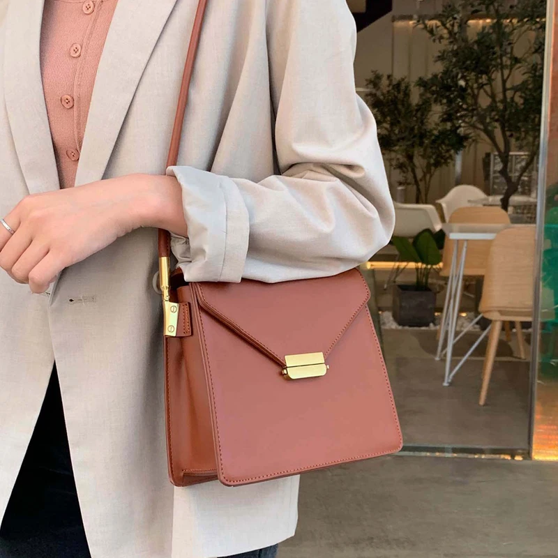 Винтажная однотонная квадратная сумка 2020 модная Новая высококачественная