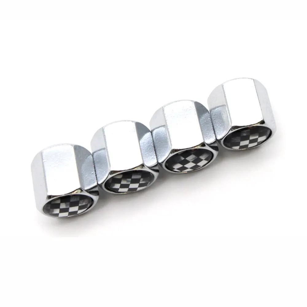 4 шт./компл. цинковый сплав черный и белый стиль крышка на стержень клапана шины