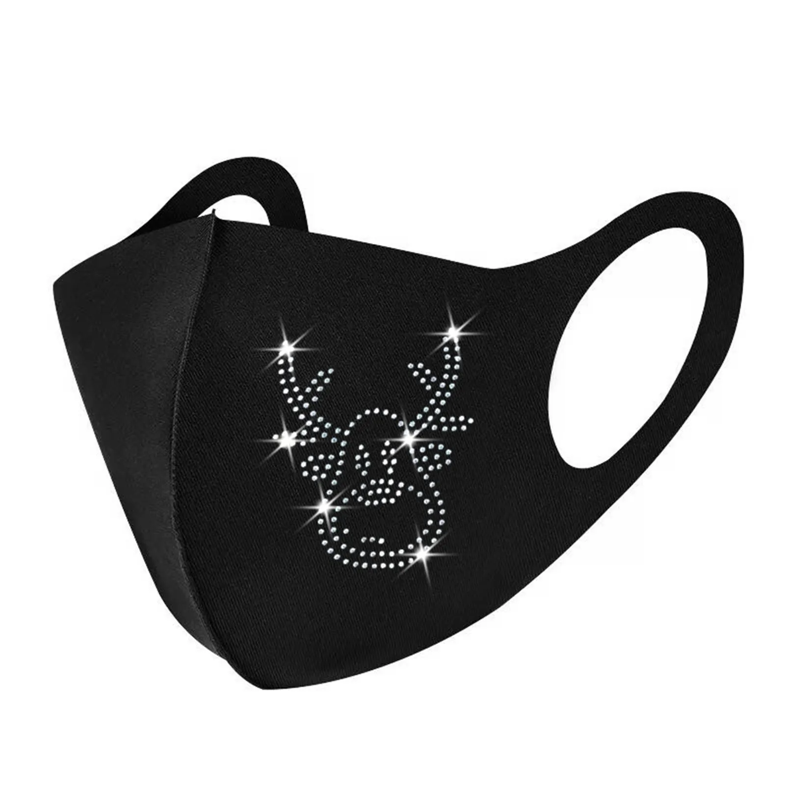 Женская Маска для Хэллоуина косплея лица модная популярная с алмазным принтом