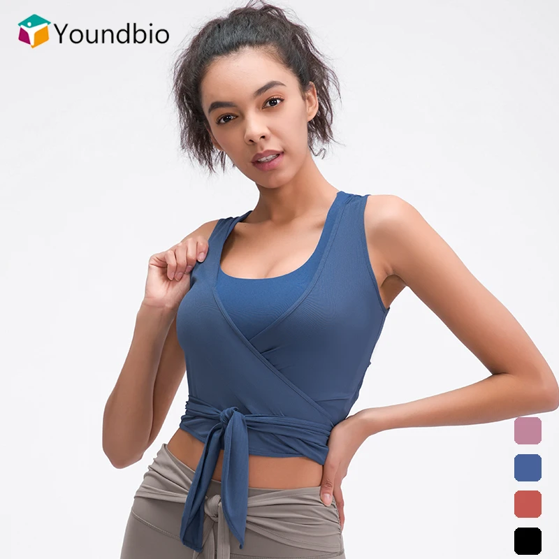 

YOUNDBIO 2021 Sleeveless Yoga Shirts Women Sexy Crop Top Sport Fitness Slim Blouses Female Gym Workout Tank Fashion Casual Vest
