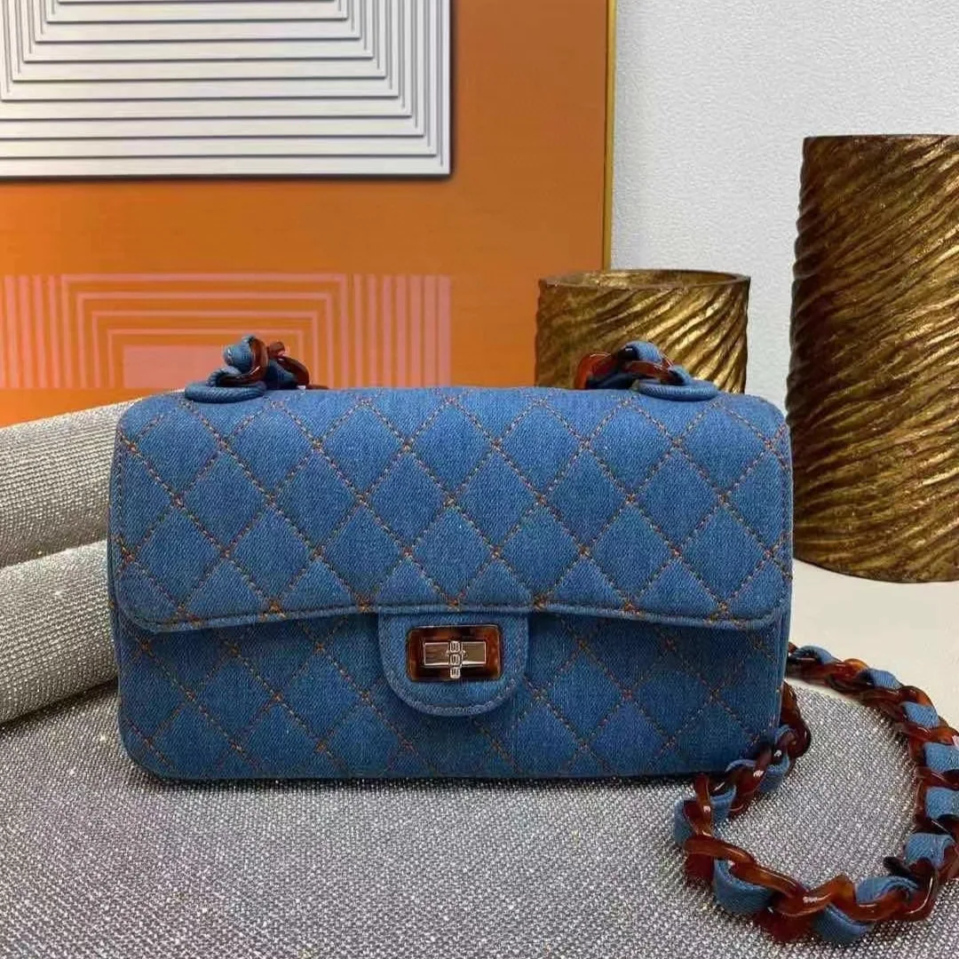 Классические женские стеганые кожаные сумки женская сумка на цепочке с двойным