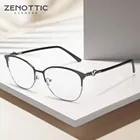 Бренд ZENOTTIC, женские очки, модная полуободковая оптическая оправа для глаз, оправа для очков при близорукости, гиперметропии