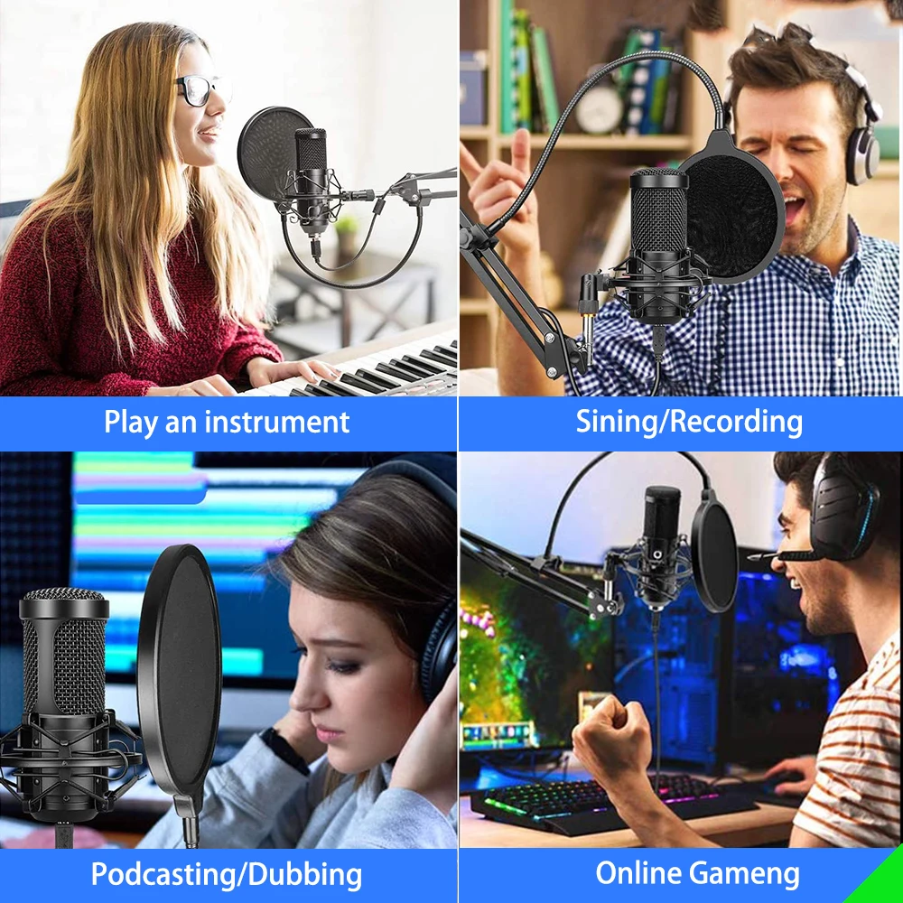 Конденсаторный микрофон BM800 компьютерная запись якорь сеть звук K Song|Микрофонные