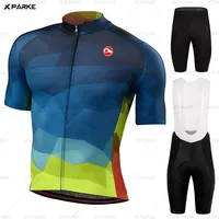 Комплект мужской одежды для велоспорта, одежда для езды на велосипеде, Униформа с короткими рукавами, Триатлон, лето 2020