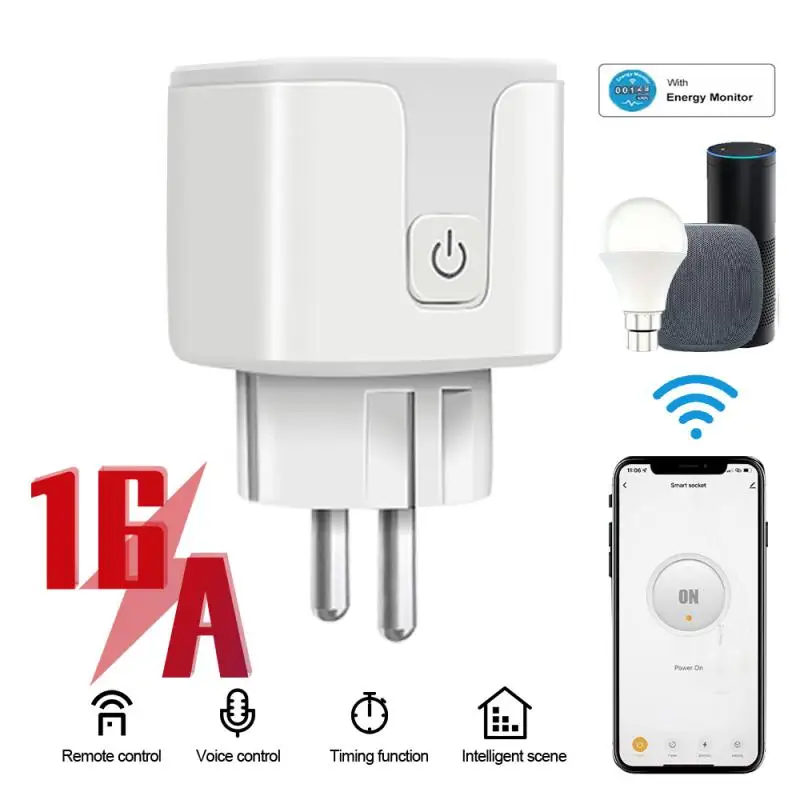 

Смарт-розетка с поддержкой Wi-Fi, 16 А, 90-250 В