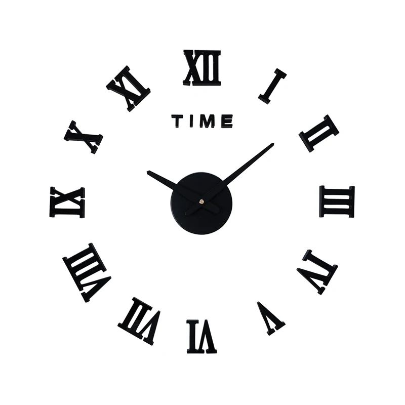 Бескаркасные настенные часы DIY 3D зеркальные большие бесшумные наклейки для