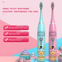 sonic electric for kids battery powered waterproof tooth whitening brush with toothbrush heads