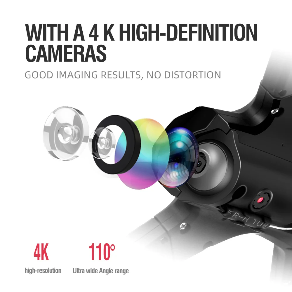 LANSENXI 2020 Новый Радиоуправляемый Дрон 1080P 4K HD Двойная камера WiFi FPV режим удержания