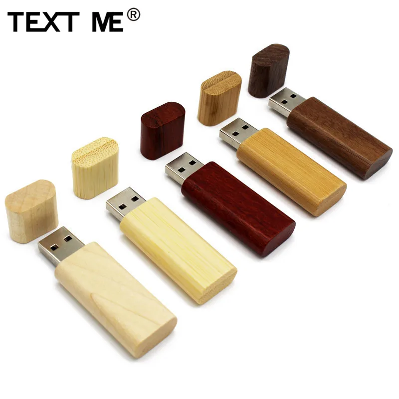 Usb флеш-накопитель с логотипом бамбукового ореха 4 ГБ 8 16 32 64 usb 2 0 5 цветов на заказ