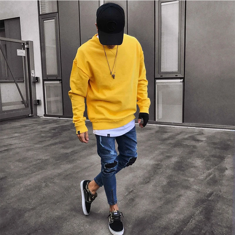 Мужские модные потертые рваные джинсы черные джинсовые облегающие брюки новые