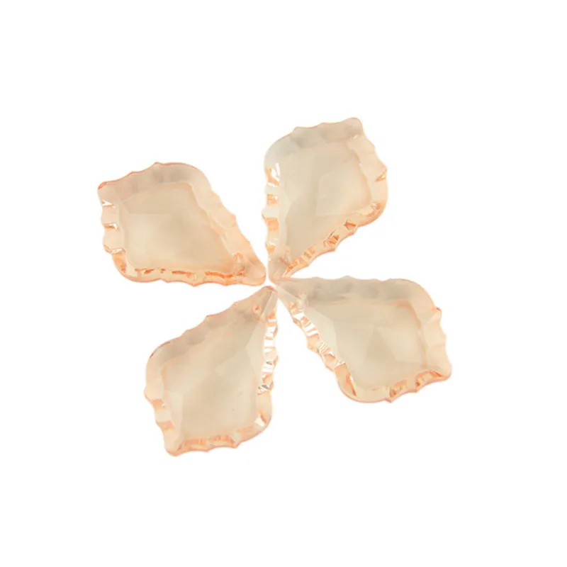 Различные цвета 38 мм одно отверстие хрустальная люстра кленовый лист стекло