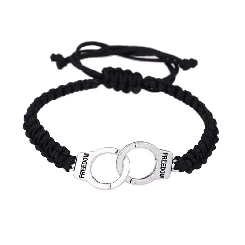Мужской плетеный браслет из нержавеющей стали наручники и цепочки ручной работы