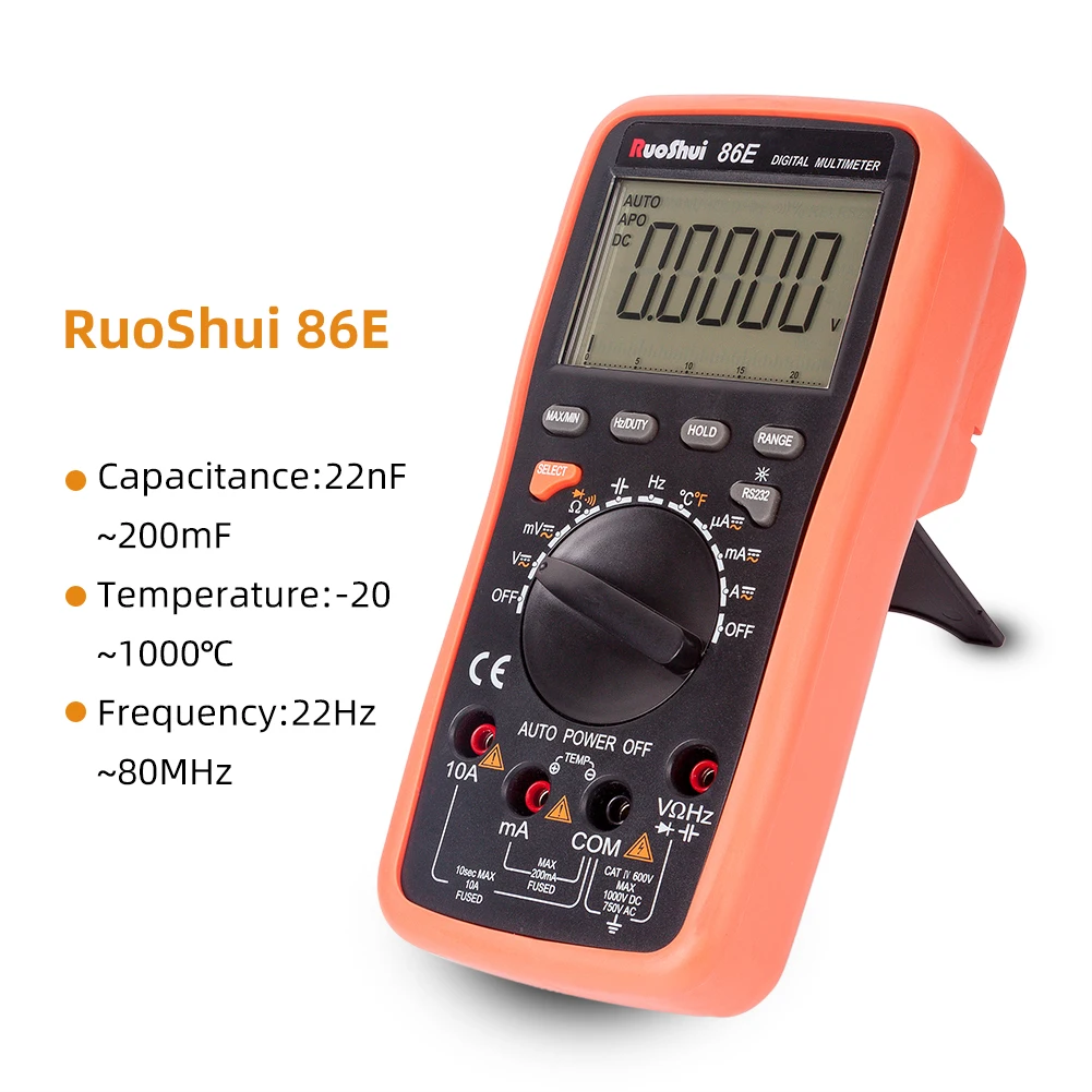 Цифровой мультиметр RuoShui VC86E с автоматическим диапазоном 22000 Соединительный порт