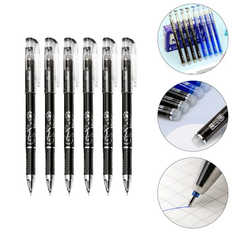 

12pcs Erasable Neutral Pen Water-based Pens Erasable Gel Pens Student Stationery