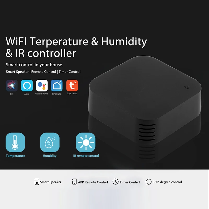 

USB DV5V 1A Tuya Smart Home WiFi Infrared Remote Control WIFI Universal WIFI Remote Control With Temperature Humidity Detector