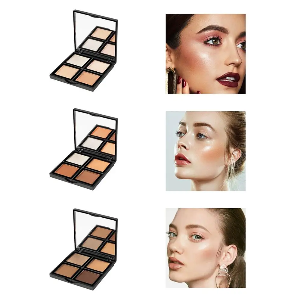 Не Цветущий 4 цвета мерцающий матовый ню макияж палитры пигментированный стойкий