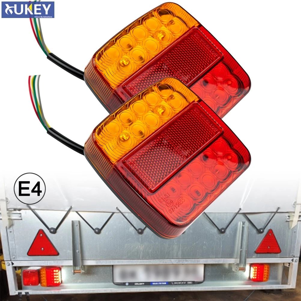 26LED лодка прицеп света задние фонари указатели поворота номерной знак для