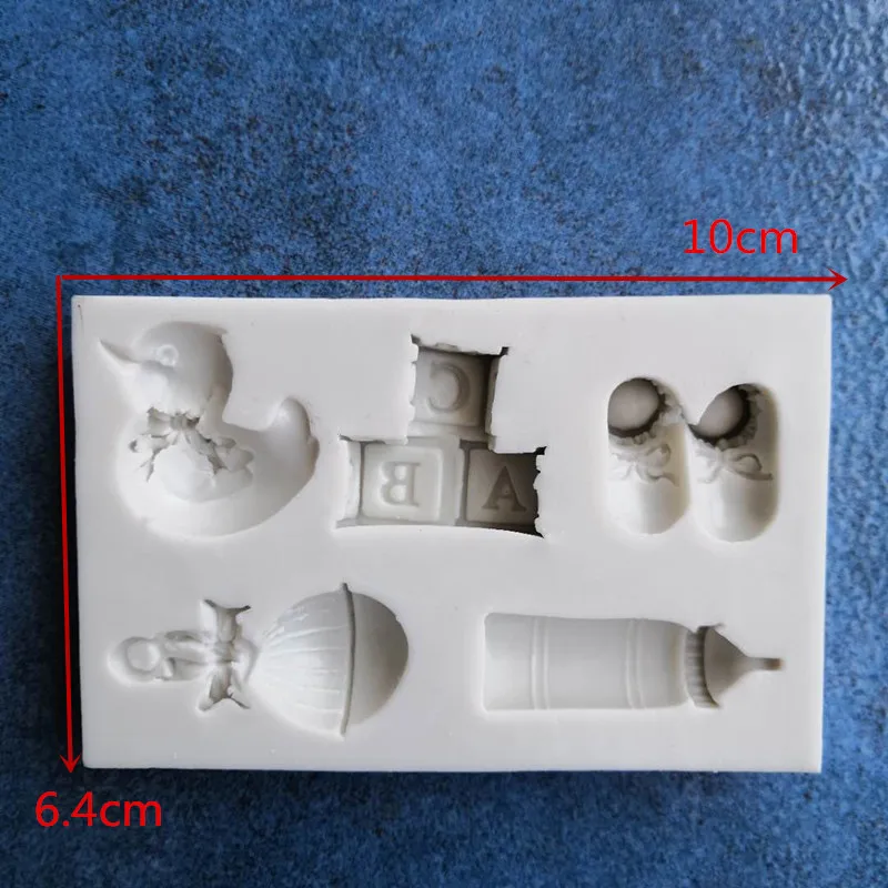 Fondant (сахарная) Силиконовая форма бутылки младенца Форма для украшения шоколада