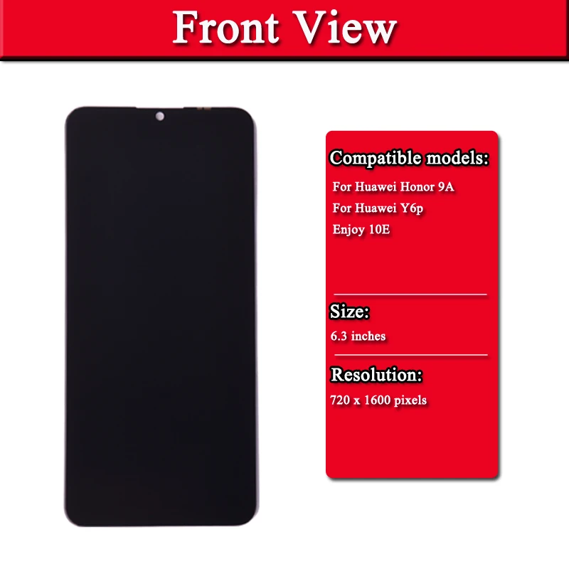 screen for huawei honor 9a lcd touch screen digitizer panel for y6p 2020 enjoy 10e display replacement phone part assembly free global shipping