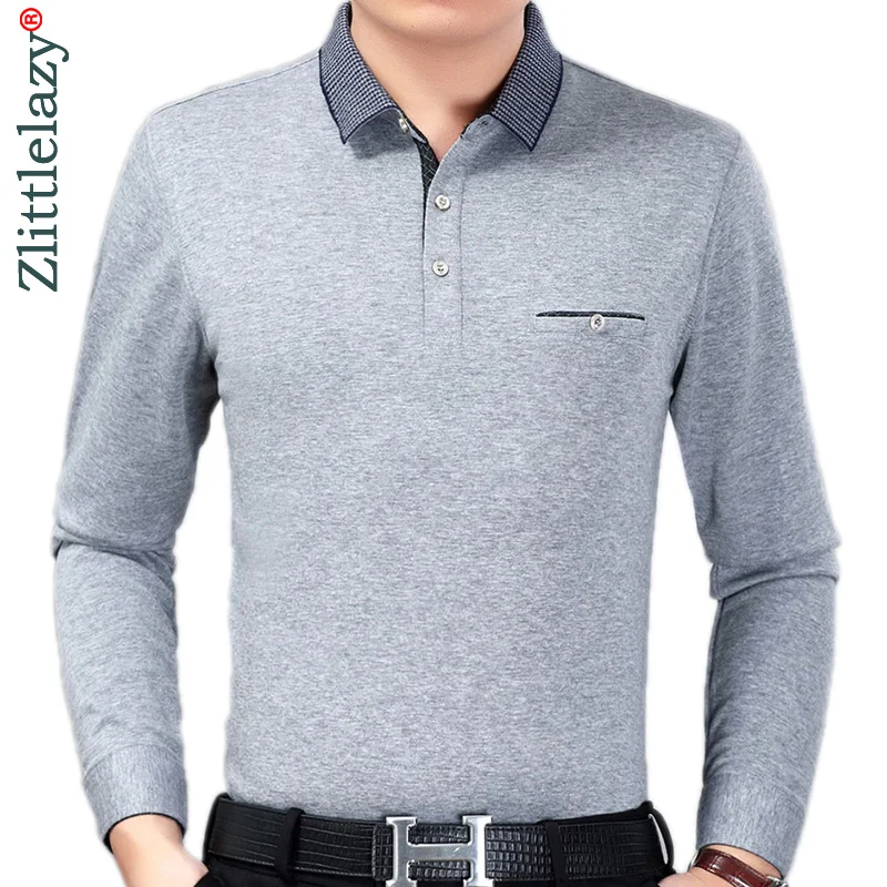 

2022 Brand Casual Solid Fitness Long Sleeve Polo Shirt Men Poloshirt Jersey Pocket Mens Polos Tee Shirts Dress Fashions 90353