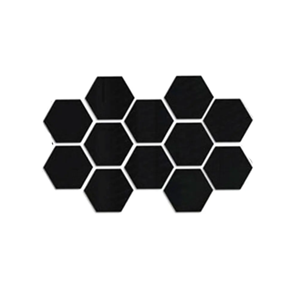 

12pcs Acrylic Hexagon Frame Mirror Wall Stickers Self-Adhesive Home Wall Decals Art Indoor Decoration Waterproof