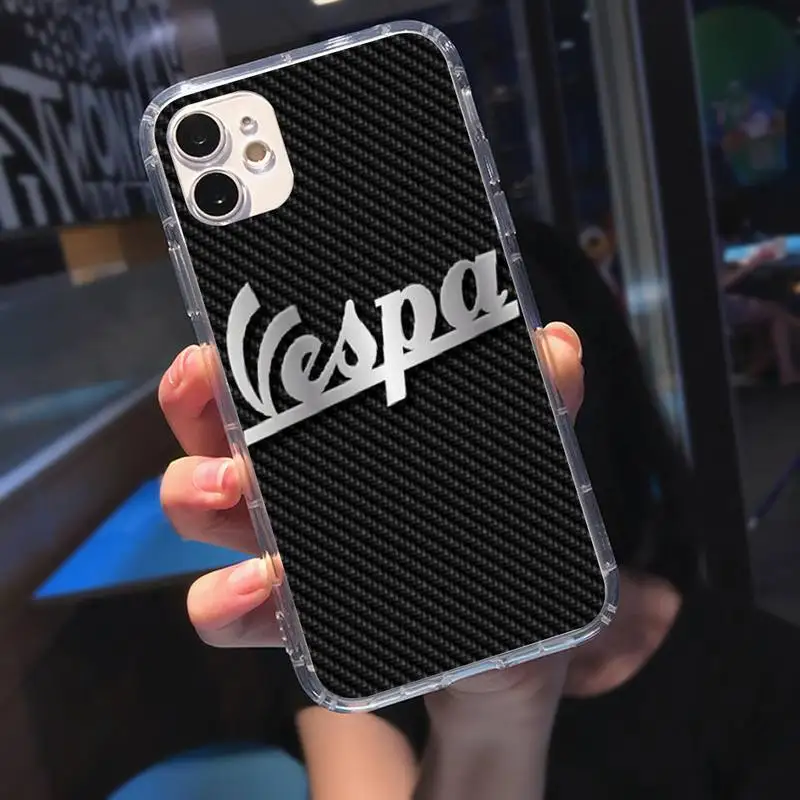 

Vespa Scooter Soft Phone Case Transparent Case For Iphone 6 6s 7 8 Plus XR X XS 11 12 Pro Max