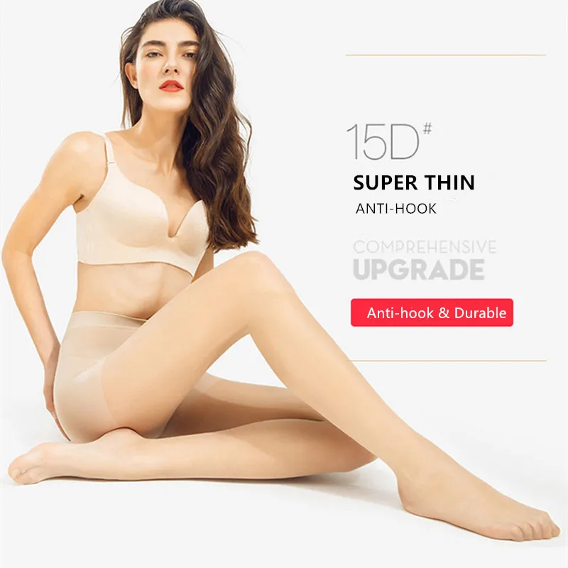 

New Sexy Tights Women Transparent Pantyhose Anti-hook Breathable Ultra-thin Nylon Tights Stretchy Stockings Female