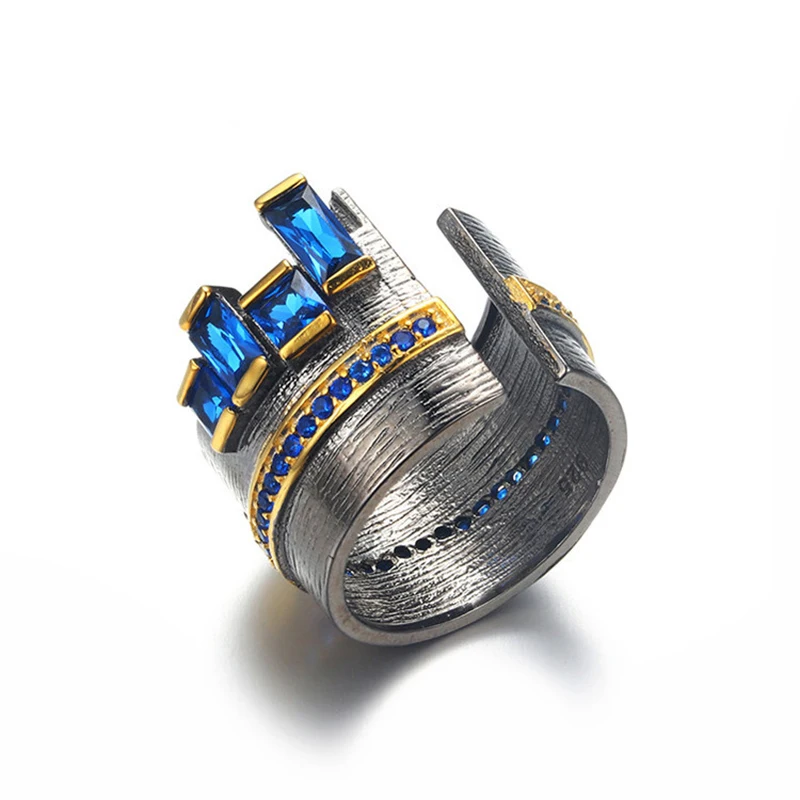 

Fashionable personality 925 silver inlaid zircon ring 210331-60